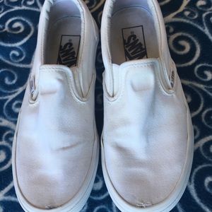 White Slip on Vans